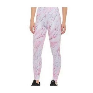 R AND DRY Pink/White Marble 7/8 Leggings